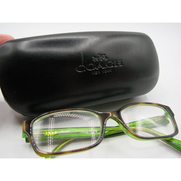 Coach Frames HC6040 Brooklyn 5117 Tortoise Green 50-16-135 Eyeglasses Hard Case